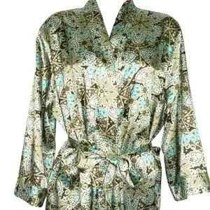 Adonna Gold Robe Adonna | Intimates & Sleepwear | Vintage 8s Adonna Satin Kimono ...